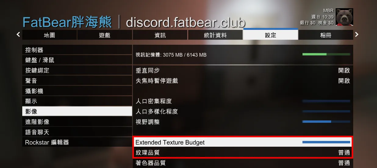 FiveM 影像設定調整