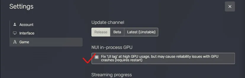 FiveM NUI in-process GPU 設定選項
